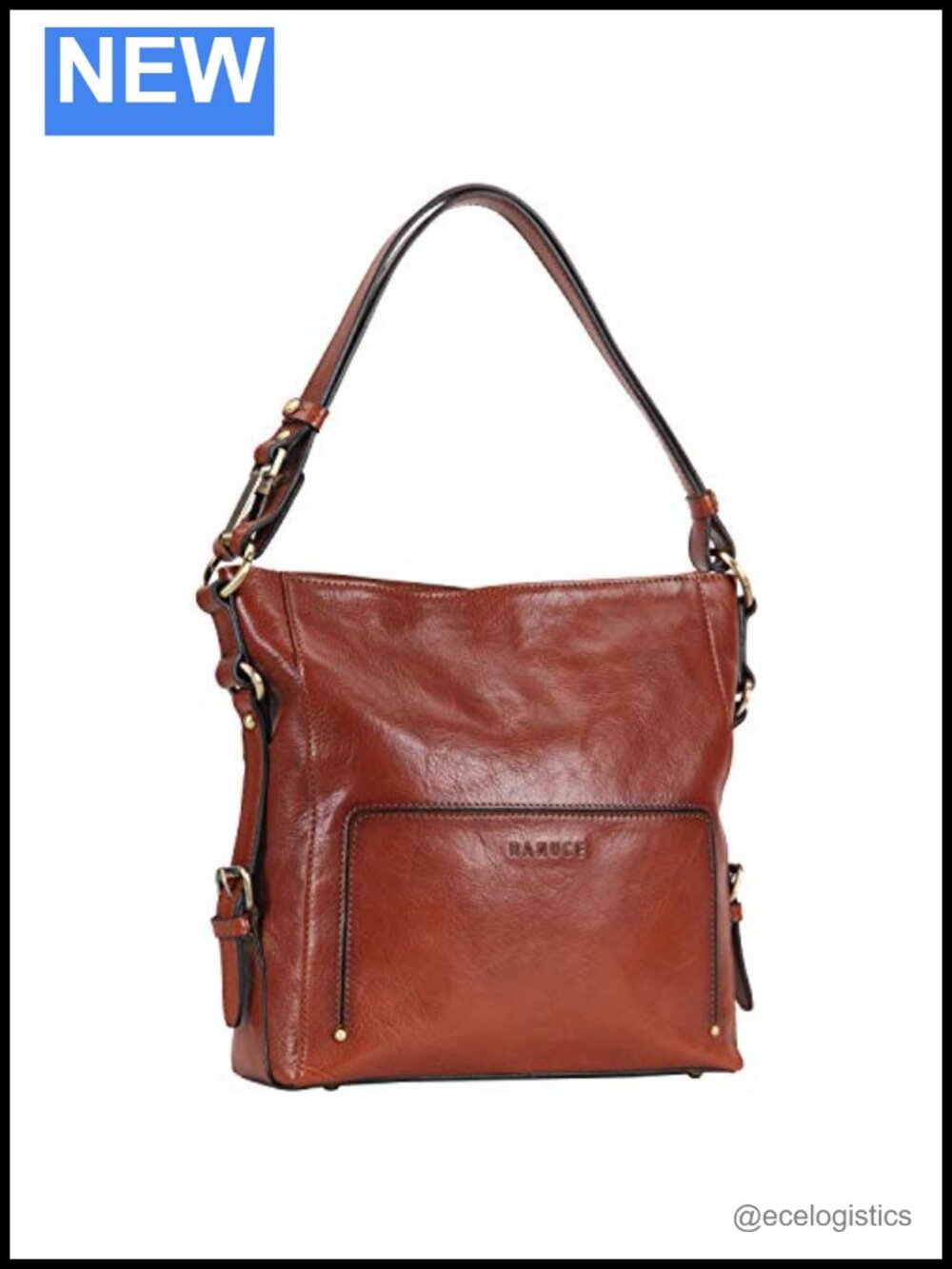 Hobo Italian Full Grain Leather Purse Crossbody Fits iPad